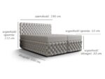 Ekskluzywne Pikowane Łóżko 180x200 Kontynentalne Styl Chesterfield + 2 Pojemniki Na Pościel + 2 Materace Bonell - Wybór Kolorów - AMORE
