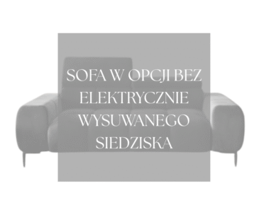 OPCJA STANDARD - BEZ ELEKTRYCZNIE WYSUWANEGO SIEDZISKA