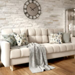 Wygodna Sofa Z Funkcją Spania 220X96X78 CM Rozkładana Kanapa 3 Osobowa - Pikowane Meble Wypoczynkowe + Pianka HR45 + Sprężyny Bonell - AURA