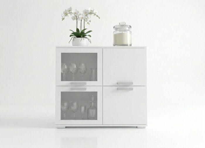 Biała komoda 90 cm Trend 2 przodem