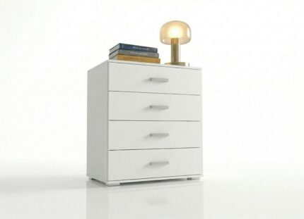 Komoda biała 4 szuflady Trend 4