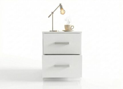 Szafka nocna z szufladami przodem Trend 15 biały