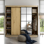 Szafa 2-drzwiowa 180 cm Milton 2 przodem w aranżacji artisan