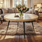 Kadr z bliska na Okrągły stolik kawowy 90 cm Detroit