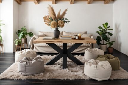 kadr przodem na Industrialna Ława 90x60 cm Brooklyn