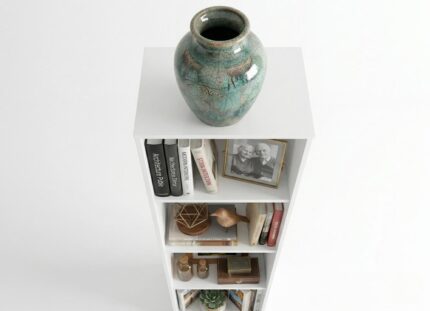 Biały regał otwarty do salonu Trend 18