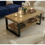 Stolik kawowy Loft 90x60 cm Soho z czarnymi nogami