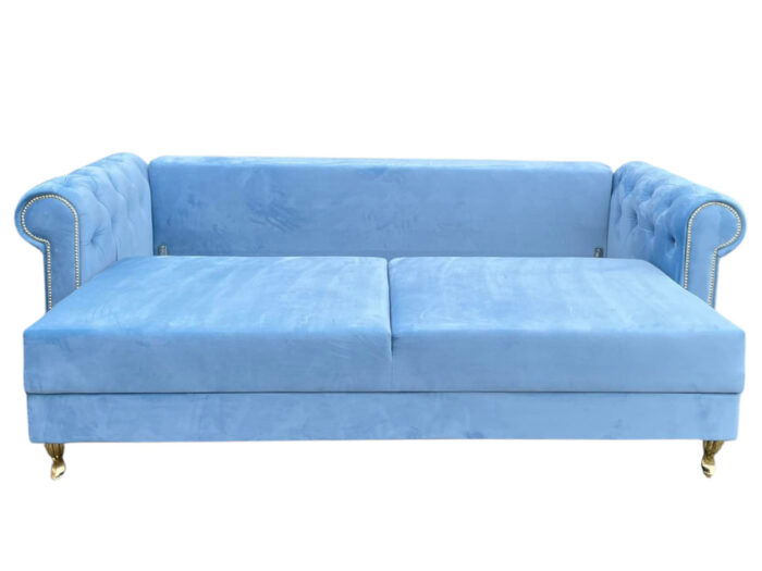 Pikowana 3 Osobowa Kanapa 245X103X90 CM + Sofa Rozkładana - Pikowane Meble Wypoczynkowe + Pianka HR45 + Sprężyny Faliste - MONA