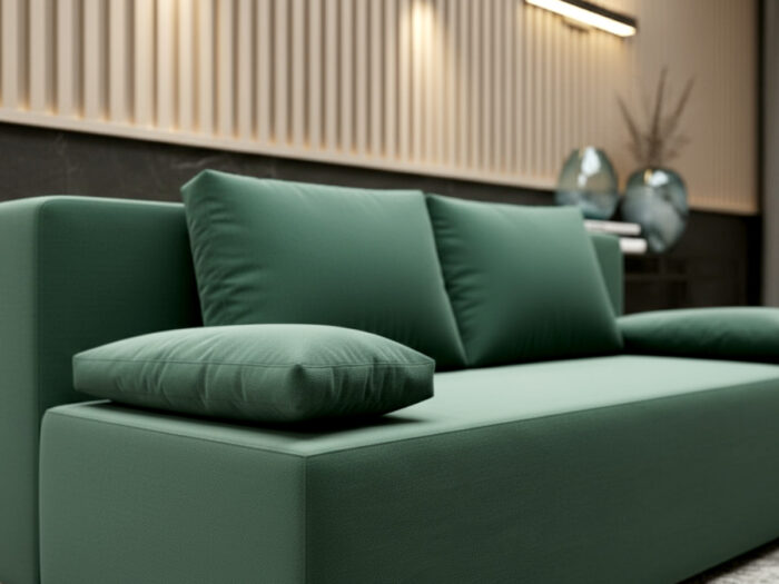 Mała Kanapa Rozkładana 202 CM Sofa Młodzieżowa Wolnostojąca Na Sprężynach Bonellowych + Wybór Kolorów - LIZA