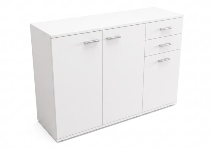 Komoda Biała 106x75 cm Diego 01 białe tło