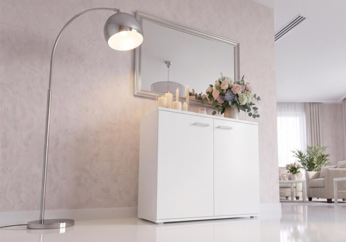 Komoda Biała 71x75 cm Diego 03 szafka pod TV