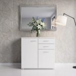 Komoda Biała 71x75 cm Diego 02 stylowa mała szafka