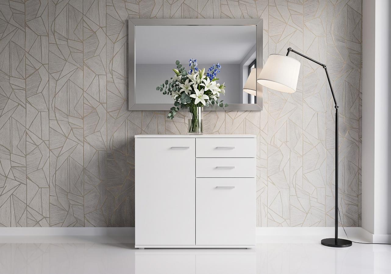 komoda-biala-71-cm-diego-02-z-szufladami Komoda Biała 71x75 cm Diego 02 stylowa mała szafka
