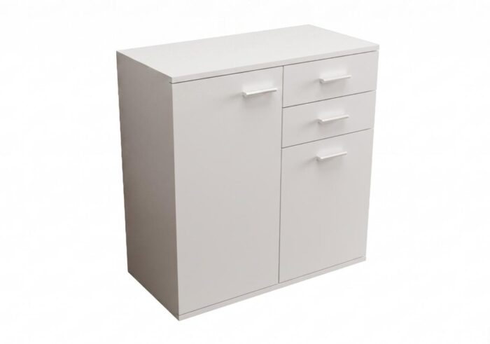 Komoda Biała 71x75 cm Diego 02 białe tło