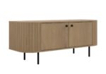Komoda RTV Ryflowana 123 cm Sofia 04 dąb cremona Ovalio okrągłe boki