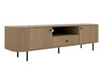 Komoda RTV Ryflowana 180 cm Sofia 06 dąb cremona Ovalio płyta MDF