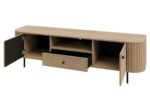 Komoda RTV Ryflowana 180 cm Sofia 06 dąb cremona Ovalio