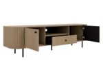 Komoda RTV Ryflowana 180 cm Sofia 06 dąb cremona Ovalio