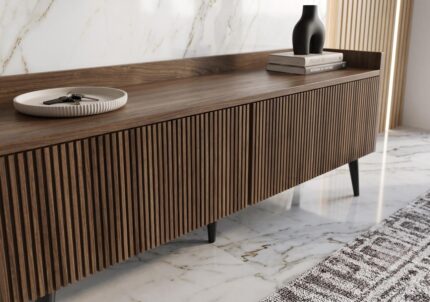 Komoda RTV 121 cm Vesper 07 Ademo meble-projekt ryflowana