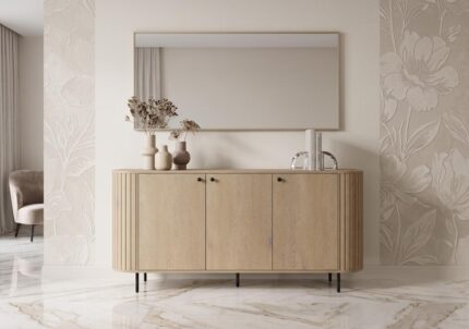 Komoda ryflowana 165 cm Sofia 02 Ovalio