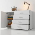 Komoda Z Szufladami 120 cm Trend 7 otwarta