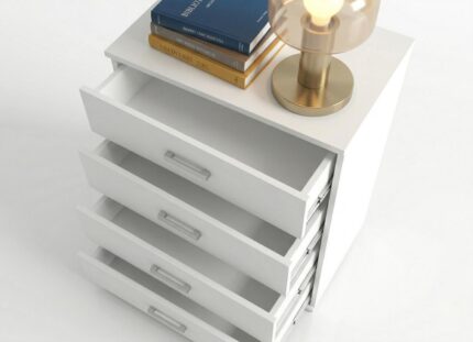 Komoda Z Szufladami 80 cm Trend 4 otwarta