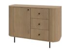 Komoda Ryflowana 123 cm Sofia 03 dąb cremona Ovalio nowoczesna