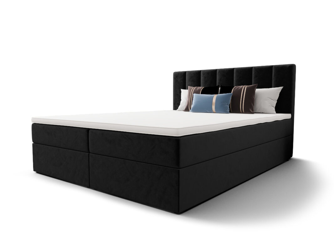 Łóżko Kontynentalne 180x200 Z Pojemnikiem Na Pościel + 2 Materace Bonell + Wybór Kolorów - SAGE