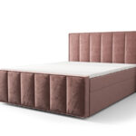 Łóżko Z Materacem 160x200 Kontynentalne + Pojemniki Na Pościel + 2 Materace Bonell + 2 Oparcia - Wybór Kolorów - SOLO