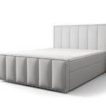 Łóżko Z Materacem 140x200 Kontynentalne + Pojemniki Na Pościel + 2 Materace Bonell + 2 Oparcia - Wybór Kolorów - SOLO