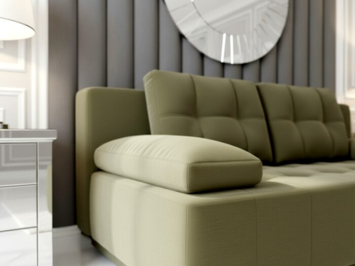 Kanapa Rozkładana 202 CM 3-Osobowa Sofa Młodzieżowa Bez Boków Wolnostojąca Na Sprężynach Bonellowych + Wybór Kolorów - VIKKA