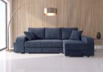 Narożnik Rozkładany Modena 265x165 cm do spania w salonie z pufami