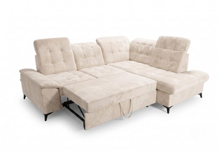 Nowoczesny Narożnik Como L 268x210 cm do salonu z funkcją spania