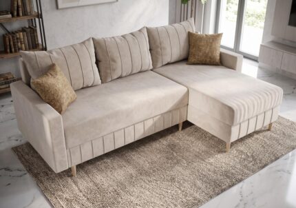 Narożnik Do Salonu Joliet 224x146 cm w skandynawskim stylu
