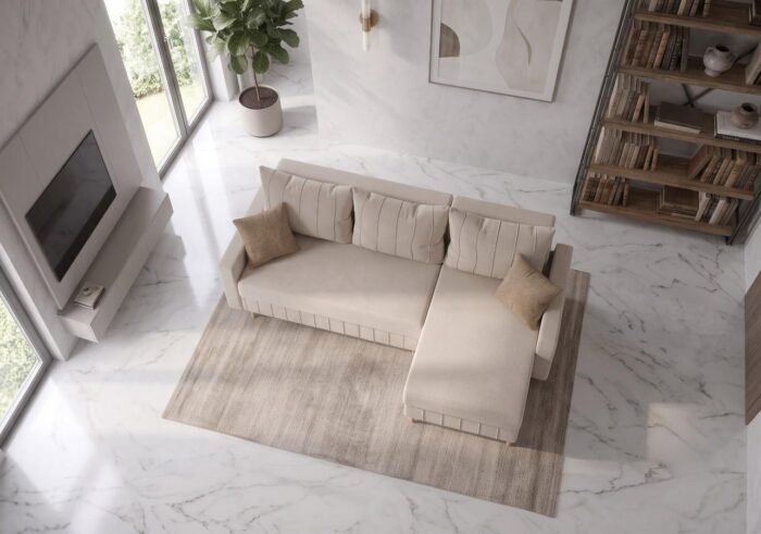 Narożnik Do Salonu Joliet 224x146 cm aranżacja salonu skandynawskiego