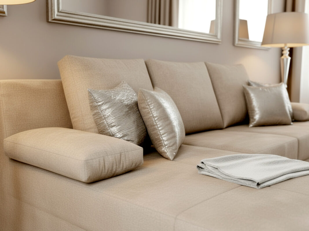 Mały Narożnik 210x145 CM + Funkcja Spania Pojemnik + Sprężyny Bonell - Wygodna Sofa Rogowa Rozkładana - LUMI