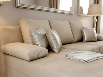 Mały Narożnik 210x145 CM + Funkcja Spania Pojemnik + Sprężyny Bonell - Wygodna Sofa Rogowa Rozkładana - LUMI