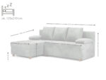 Mały Narożnik 210x145 CM + Funkcja Spania Pojemnik + Sprężyny Bonell - Wygodna Sofa Rogowa Rozkładana - LUMI
