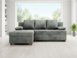 Mały Narożnik 210x145 CM + Funkcja Spania Pojemnik + Sprężyny Bonell - Wygodna Sofa Rogowa Rozkładana - LUMI