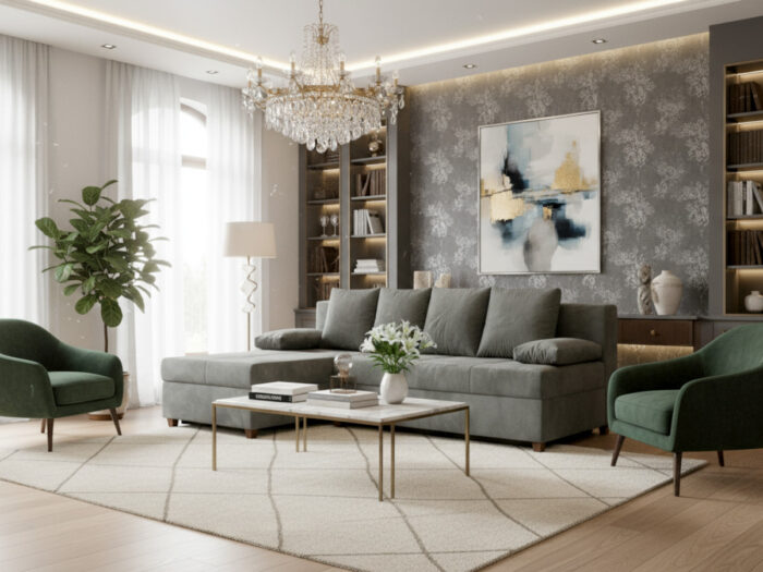 Mały Narożnik 210x145 CM + Funkcja Spania Pojemnik + Sprężyny Bonell - Wygodna Sofa Rogowa Rozkładana - LUMI
