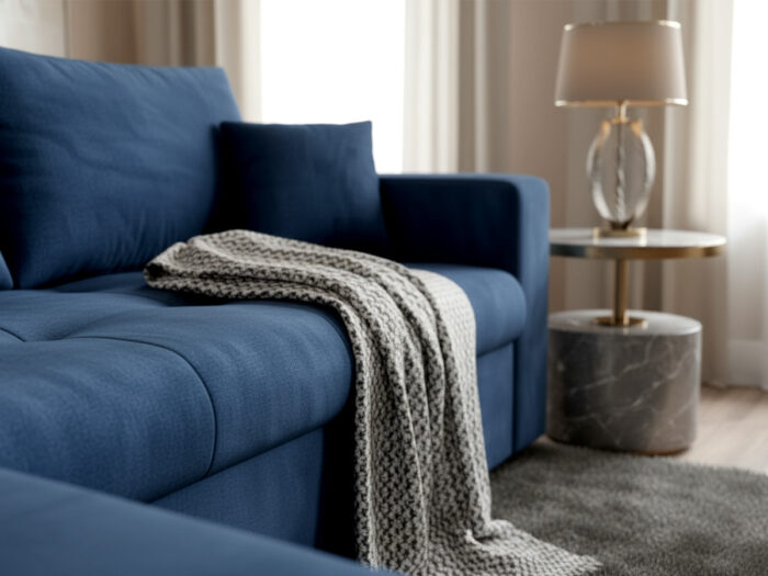Narożnik Rozkładany 250x175 CM + Funkcja Spania Pojemnik + Sprężyny Bonell - Wygodna Sofa Rogowa - SIMI