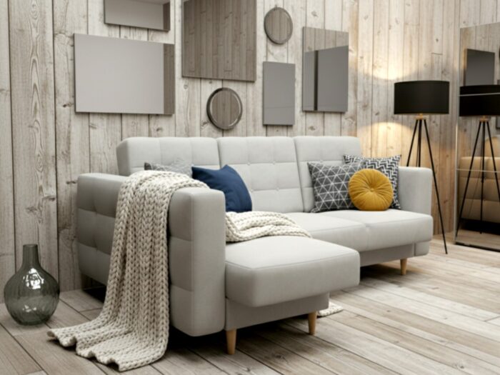 Kadr Na Podłokietnik Mały Narożnik Z Funkcją Spania 225x158 CM IMPERIA