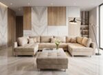 Duży Narożnik Rozkładany Sun 285x172 cm MEBLE-PROJEKT