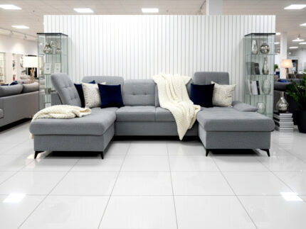 Ujęcie Przodem Frontalnie Narożnik w kształcie litery U 343x210 cm COMO