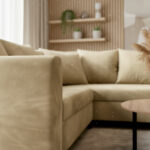 Narożnik Rozkładany 235x172 CM Z Dużą Pufą W Zestawie + Funkcja Spania Pojemnik Wysokie Nóżki - STAR