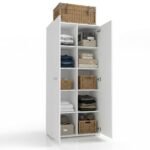 Szafa 2-Drzwiowa 90 cm Trend 20 biała z półkami otwarta