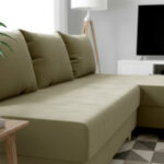 Mały Narożnik Rozkładany 204x144 CM + Pojemnik Na Pościel + Sprężyna Bonell Pianka T30 + Wysokie Nóżki - BOSTON