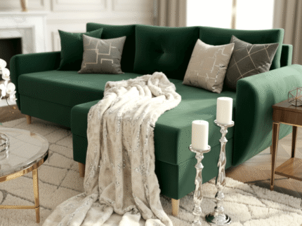 Narożnik Z Funkcją Spania 242x145 CM + Pojemnik Na Pościel + Sprężyna Bonell Pianka T30 + Wybór Kolorów - DAYTON