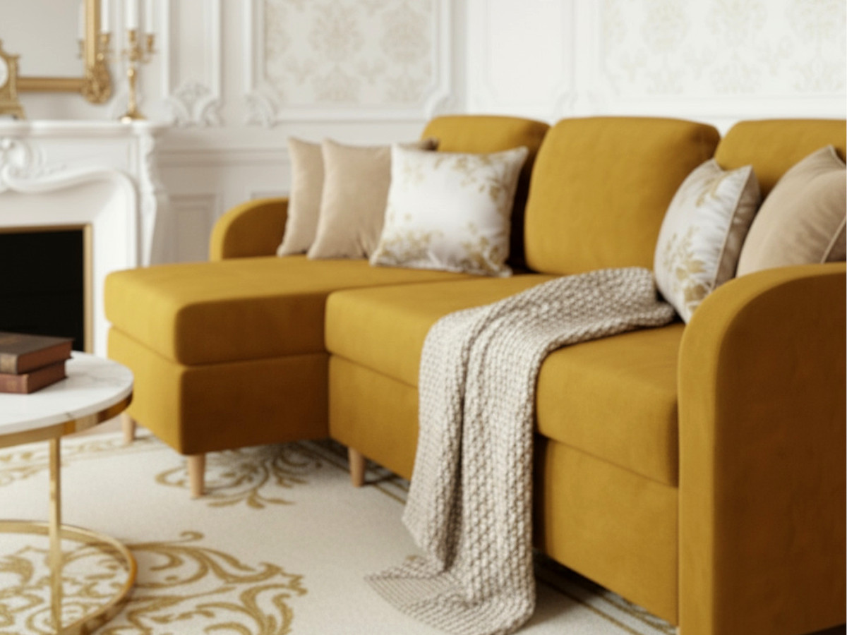 skandynawski-naroznik-minimalistyczny-rozkladany-z-pojemnikiem-funkcja-spania-sofa-rogowa-do-salonu-KENT-z Rozkładany Narożnik Do Salonu 224x146 CM Z Funkcją Spania Pojemnikiem + Sprężyna Bonell Pianka T30 + Wybór Kolorów - KENT