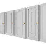 Białe Szafki Modułowe KONFIGURATOR ONLINE - Segmenty - Stwórz Własny Zestaw Mebli - Frezowane Lakierowane Fronty MDF + Wzory Do Wyboru